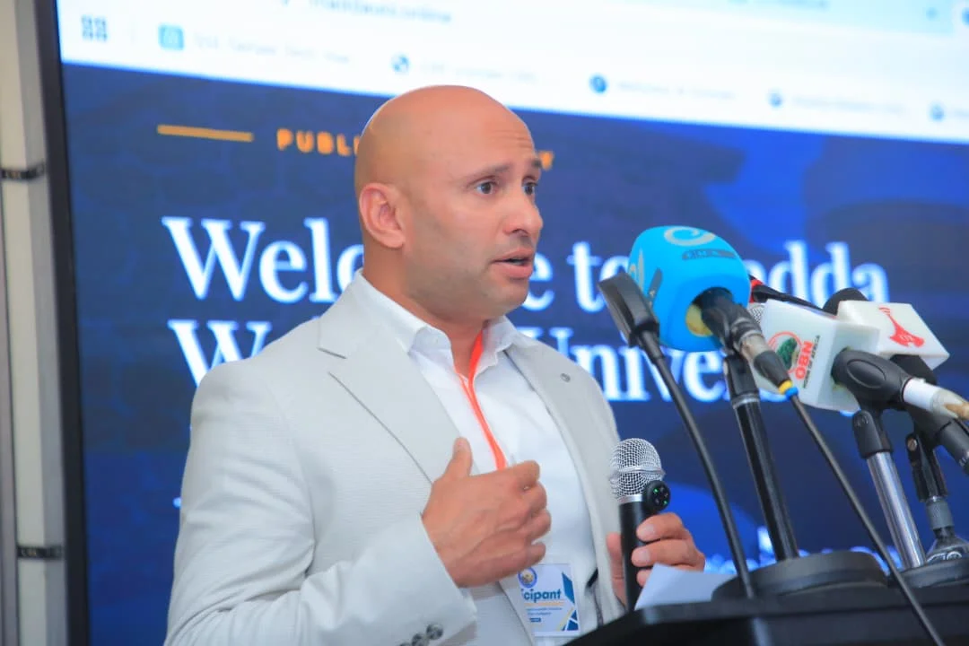 University website presentation during the conference